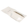 Flat collapsible rigid wig box showing foldable side panels and hinged lid structure