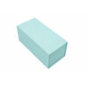 Aqua Blue Collapsible Cosmetic Gift Box with Hinged Lid