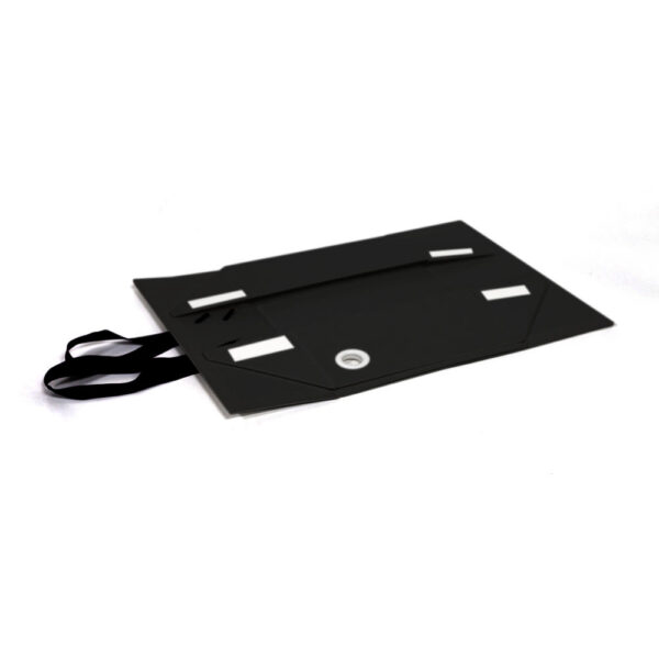 Black Collapsible Cosmetic Gift Box with Ribbon Handle