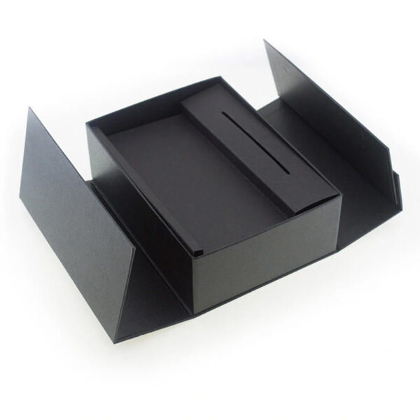 Black Collapsible Cosmetic Presentation Box with Custom Insert