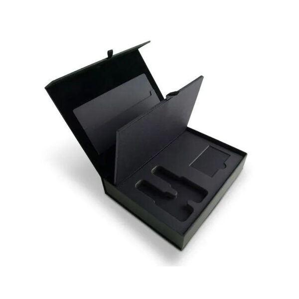 Black Collapsible Cosmetic Presentation Box with Custom Insert