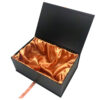Black Collapsible Hair Extension Gift Box with Copper Satin