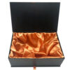 Black Collapsible Hair Extension Gift Box with Copper Satin