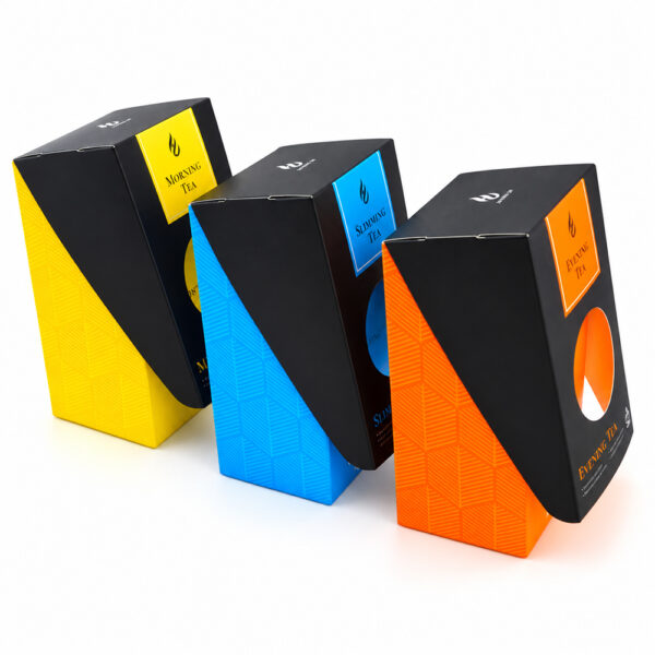 Black Color-Block Wellness Tea Collapsible Gift Box