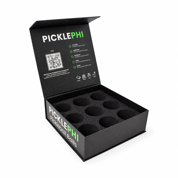 Black Multi-Slot Collapsible Candle Gift Box with Foam Insert