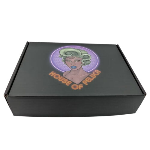 Black Printed Hair Extension Mailer Gift Box