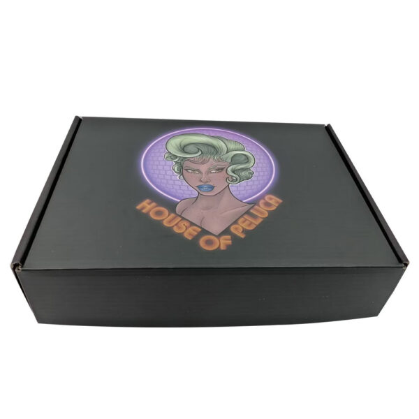 Black Printed Hair Extension Mailer Gift Box