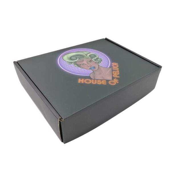 Black Printed Hair Extension Mailer Gift Box