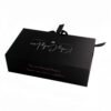 Black Satin-Lined Collapsible Hair Extension Gift Box