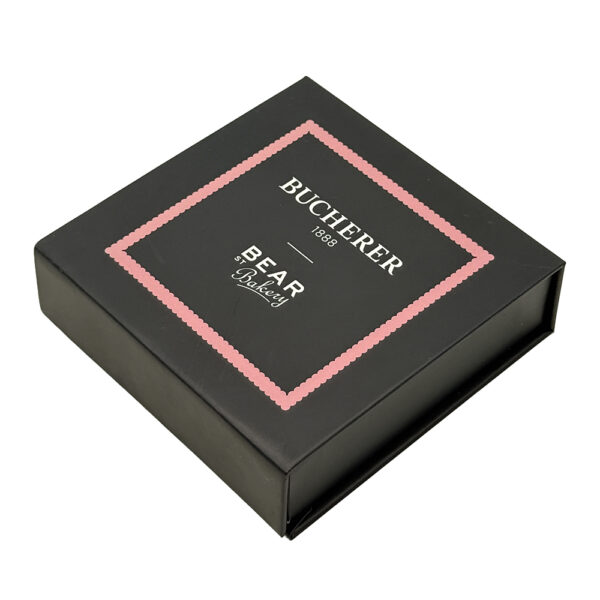 Black Valentine's Collapsible Jewelry Gift Box with Red Interior