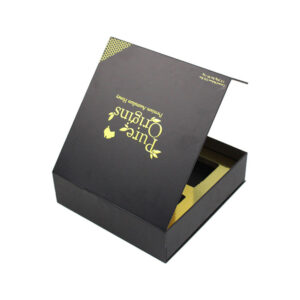 Black and Gold Four-Slot Collapsible Candle Gift Box
