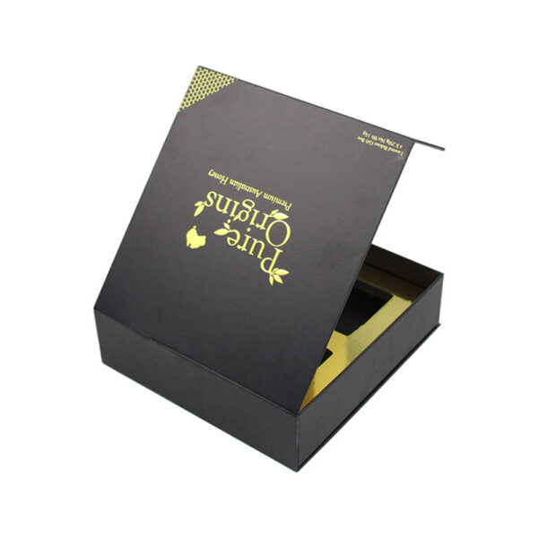 Black and Gold Four-Slot Collapsible Candle Gift Box Black and Gold Four-Slot Collapsible Candle Gift Box