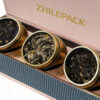Blush Pink Three-Tin Tea Collapsible Gift Box