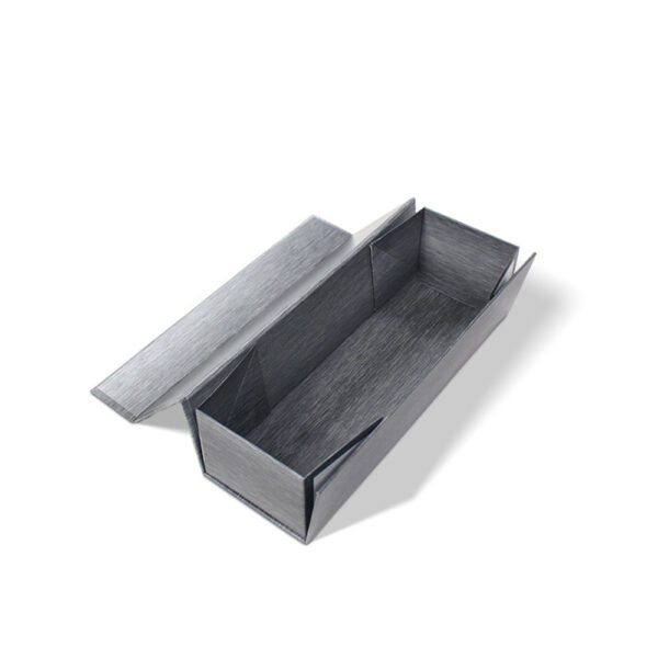 Brushed Charcoal Gray Personal Care Collapsible Gift Box
