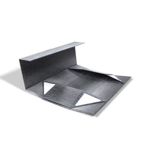 Brushed Charcoal Gray Personal Care Collapsible Gift Box