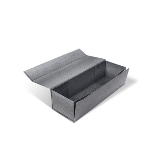 Brushed Charcoal Gray Personal Care Collapsible Gift Box
