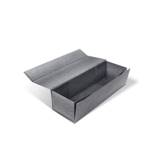 Brushed Charcoal Gray Personal Care Collapsible Gift Box