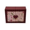 Burgundy Floral Double-Door Collapsible Watch Gift Box Burgundy Floral Double-Door Collapsible Watch Gift Box