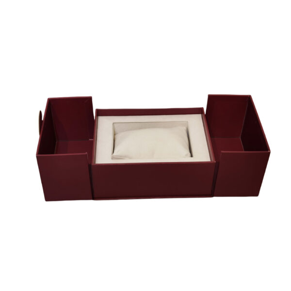 Burgundy Floral Double-Door Collapsible Watch Gift Box Burgundy Floral Double-Door Collapsible Watch Gift Box