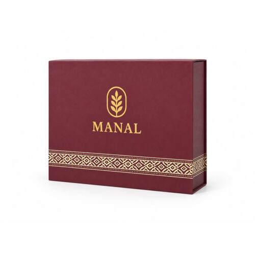 Burgundy Heritage Border Collapsible Corporate Gift Box