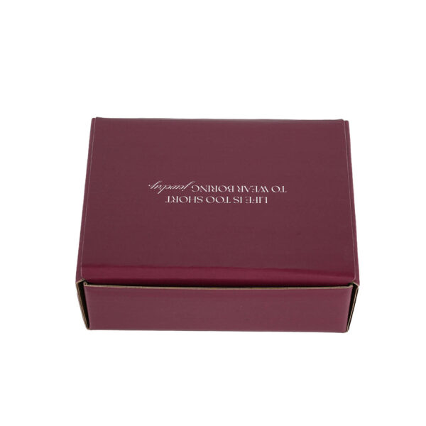 Burgundy Printed Collapsible Cosmetic Mailer Box