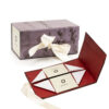 Burgundy Satin Ribbon Collapsible Candle Gift Box