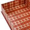 Burnt Orange Collapsible Cosmetic Gift Box with Patterned Interior