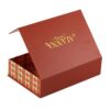 Burnt Orange Collapsible Cosmetic Gift Box with Patterned Interior