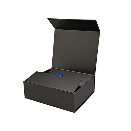 Charcoal Black Blue Tab Apparel Collapsible Gift Box