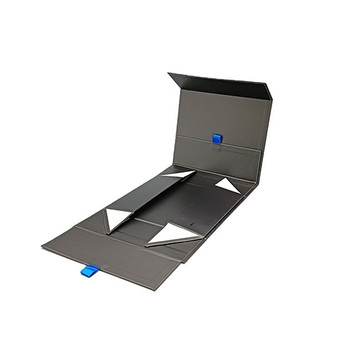 Charcoal Black Blue Tab Apparel Collapsible Gift Box