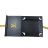 Charcoal Black Gold Ribbon Apparel Collapsible Gift Box