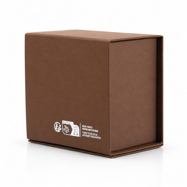 Chocolate Brown Collapsible Gift Box with Triangular Supports