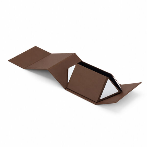 Chocolate Brown Collapsible Gift Box with Triangular Supports