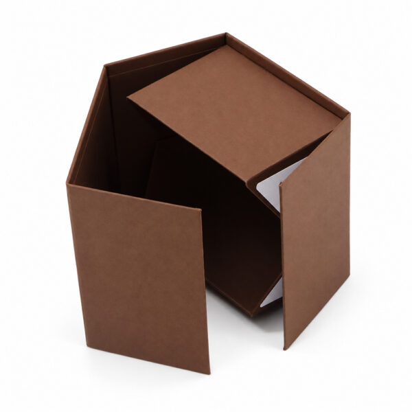 Chocolate Brown Collapsible Gift Box with Triangular Supports