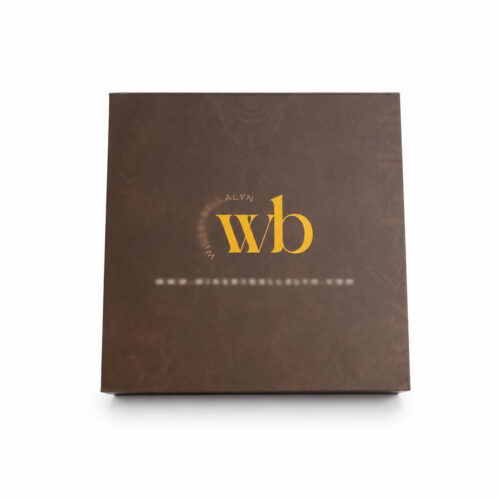 Chocolate Brown Gold Logo Collapsible Gourmet Food Gift Box Chocolate Brown Gold Logo Collapsible Gourmet Food Gift Box