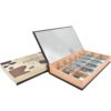 Cocoa Brown Chocolate Collapsible Gift Box with Silver Dividers