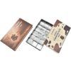 Cocoa Brown Chocolate Collapsible Gift Box with Silver Dividers
