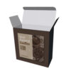 Coffee Brown Printed Collapsible Gift Box with Tuck Flaps