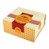 Cream & Orange Gingham Collapsible Gourmet Food Gift Box