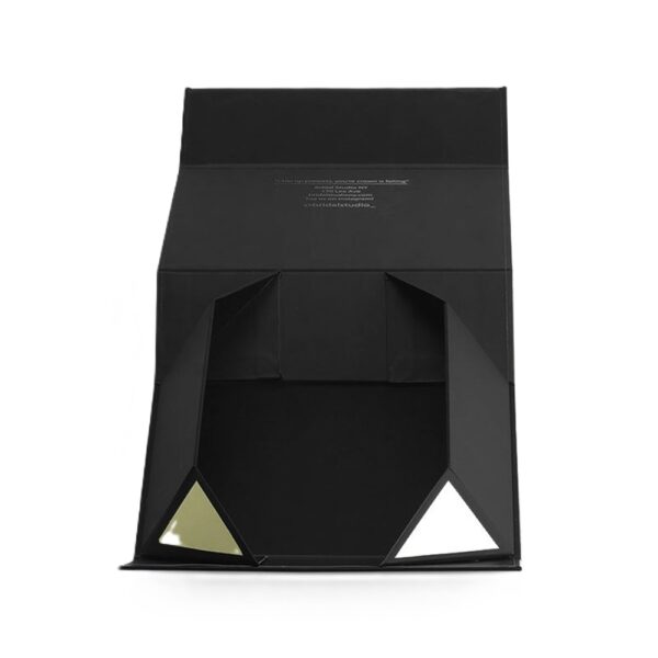Custom Black Gold Foil Perfume Collapsible Gift Box