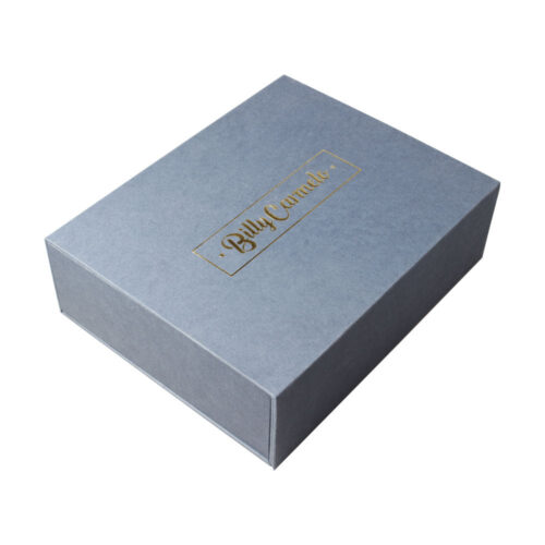 Dusty Blue Gold Foil Personal Care Collapsible Gift Box