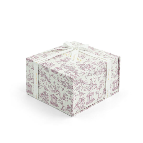 Dusty Rose Toile Print Ribbon-Tied Skincare Collapsible Gift Box Dusty Rose Toile Print Ribbon-Tied Skincare Collapsible Gift Box