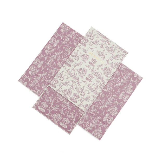 Dusty Rose Toile Print Ribbon-Tied Skincare Collapsible Gift Box Dusty Rose Toile Print Ribbon-Tied Skincare Collapsible Gift Box