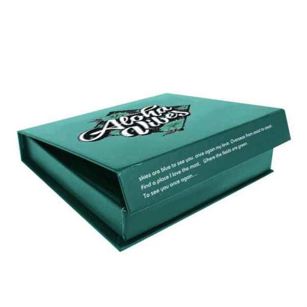 Emerald Green Collapsible Cosmetic Gift Box with Foam Insert