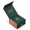 Forest Green Collapsible Luxury Gift Box with Copper Accents