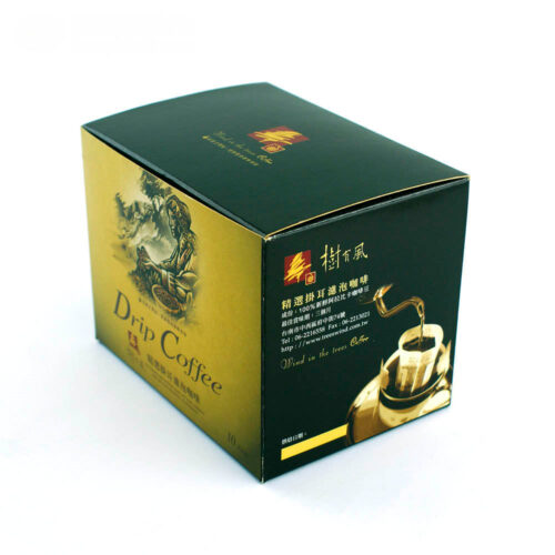 Forest Green & Gold Drip Coffee Collapsible Gift Box Forest Green & Gold Drip Coffee Collapsible Gift Box