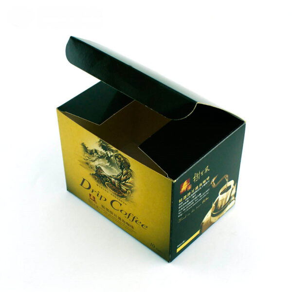 Forest Green & Gold Drip Coffee Collapsible Gift Box
