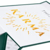 Forest Green Gold Foil Collapsible Gift Box with Ribbon