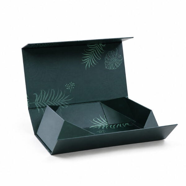 Forest Green Tropical Leaf Personal Care Collapsible Gift Box