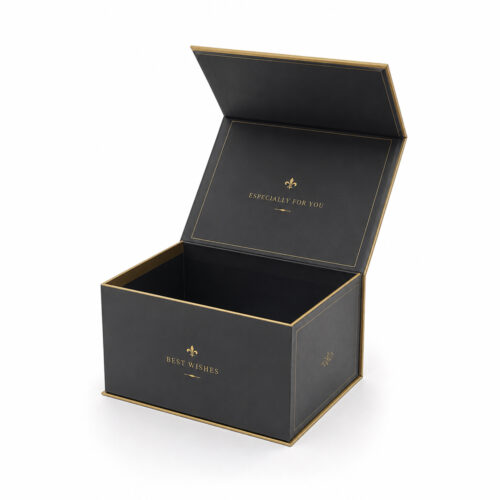 Gold-Trimmed Collapsible Watch Gift Box with Elegant Lettering Gold-Trimmed Collapsible Watch Gift Box with Elegant Lettering